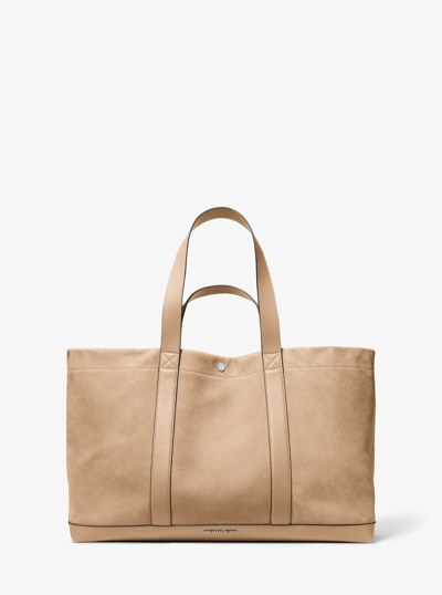 Whitley Medium Nubuck Tote Bag in KHAKI | Michael Kors