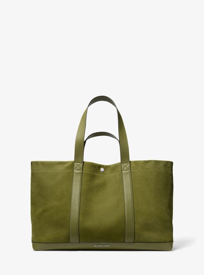 Whitley Medium Nubuck Tote Bag in EVERGREEN | Michael Kors