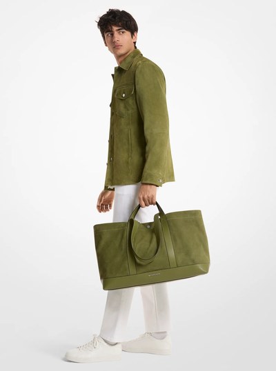 Whitley Medium Nubuck Tote Bag in EVERGREEN | Michael Kors