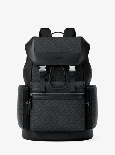 Jet Set Signature Logo Backpack in BLACK | Michael Kors