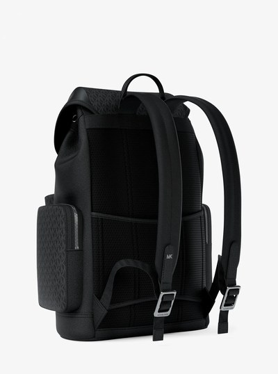 Jet Set Signature Logo Backpack in BLACK | Michael Kors