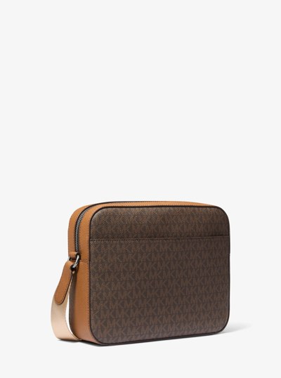 Jet Set Signature Logo Crossbody Bag in BROWN/LUGGAGE | Michael Kors