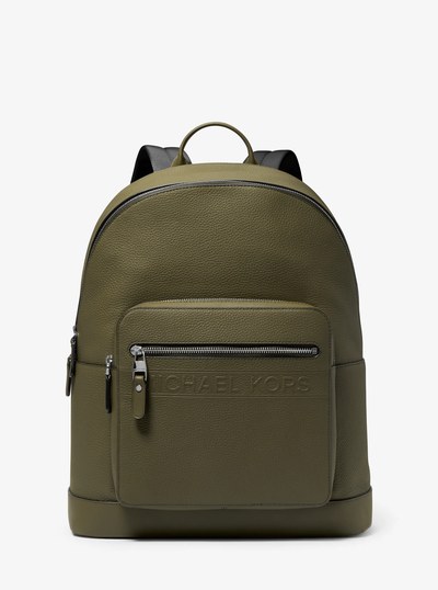 Hudson Leather Commuter Backpack in OLIVE | Michael Kors