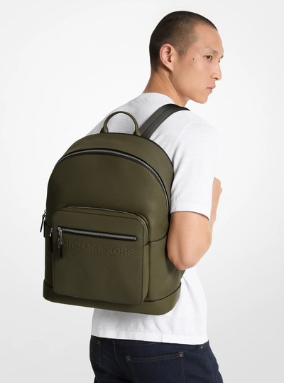 Hudson Leather Commuter Backpack in OLIVE | Michael Kors