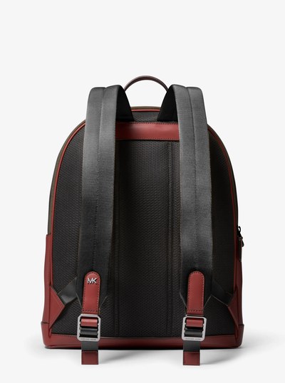 Hudson Leather Commuter Backpack in DARK_BRANDY | Michael Kors