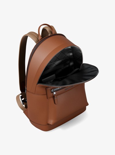 Jet Set Pebbled Leather Backpack in LUGGAGE | Michael Kors