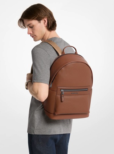 Jet Set Pebbled Leather Backpack in LUGGAGE | Michael Kors