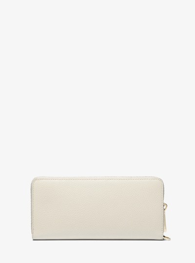 Pebbled Leather Continental Wristlet
