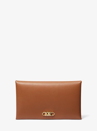 Empire Large 3-in-1 Leather Travel Wallet in BROWN/LUGGAGE | Michael Kors