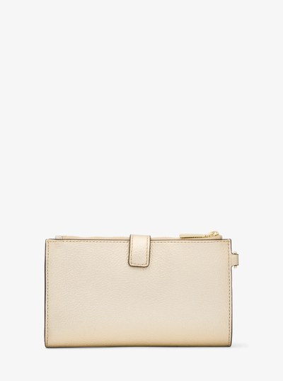 Adele Metallic Leather Smartphone Wallet in PALE GOLD | Michael Kors