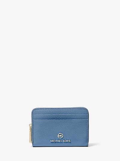 Jet Set Small Pebbled Leather Wallet in FRENCH BLUE | Michael Kors