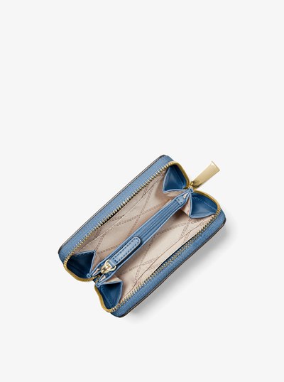 Jet Set Small Pebbled Leather Wallet in FRENCH BLUE | Michael Kors