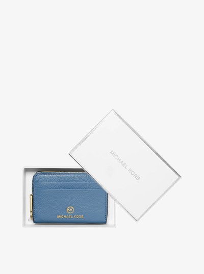 Jet Set Small Pebbled Leather Wallet in FRENCH BLUE | Michael Kors