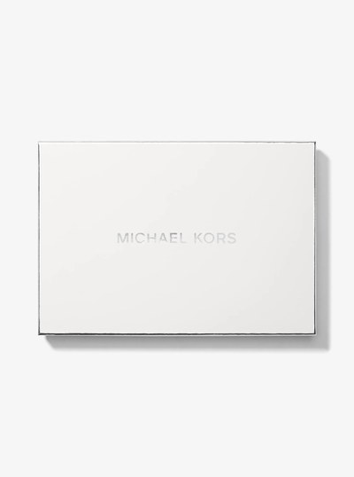 Large Pebbled Leather Wristlet in LUGGAGE | Michael Kors