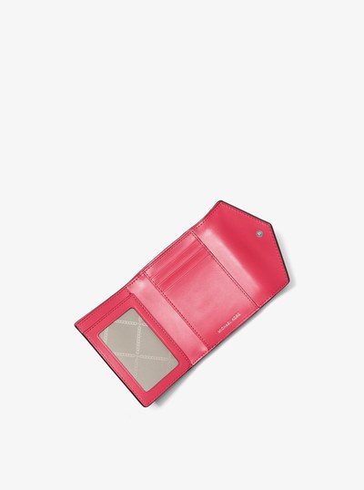Greenwich Medium Saffiano Leather Tri-Fold Envelope Wallet in GERANIUM | Michael Kors