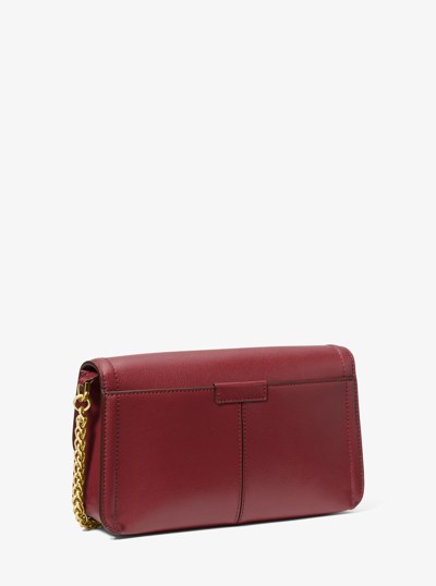 Sonia Medium Leather Shoulder Bag in DARK CHERRY | Michael Kors