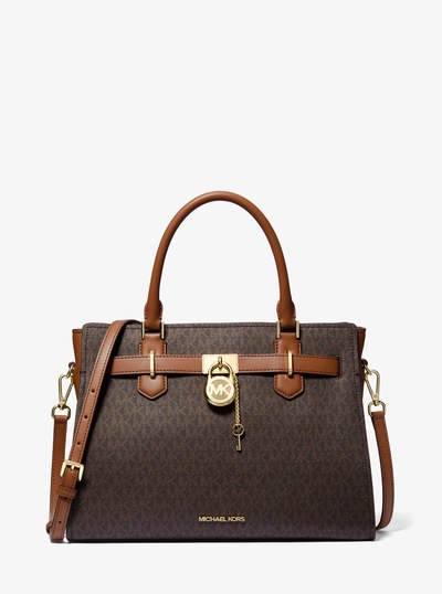 MICHAEL KORS ボストンバッグ 2way ショルダーバッグ MK柄 Landon Medium Logo Satchel in BROWN - Sale | Michael Kors [US]
