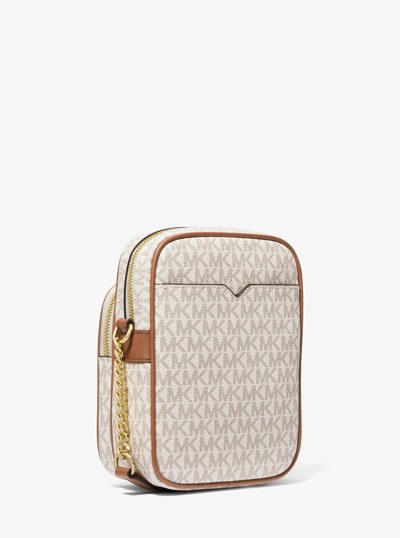 Jet Set Travel Medium Logo Crossbody Bag in VANILLA | Michael Kors