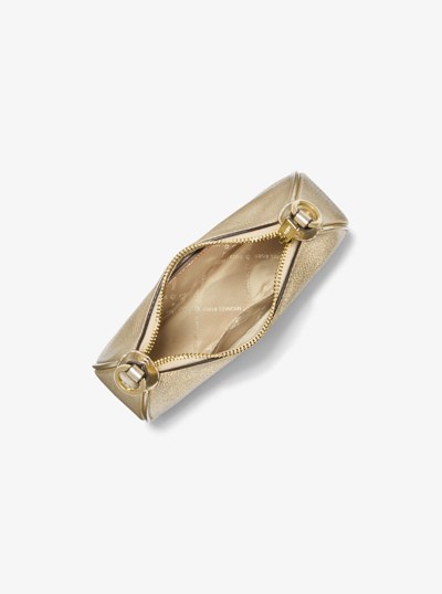 Cora Extra-Small Metallic Pebbled Leather Shoulder Bag