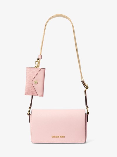 Vincent Small Saffiano Leather Crossbody Bag with Signature Logo Card Case