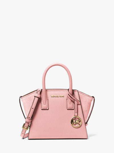Avril Extra-Small Leather and Suede Satchel in POWDER BLUSH - Sale