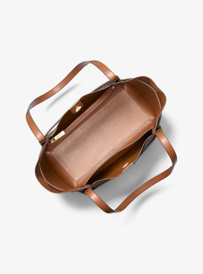 Reed Large Signature Logo Tote Bag in BROWN | Michael Kors