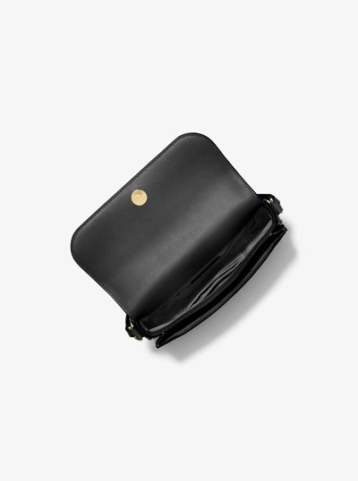 Jet Set Travel Small Pebbled Leather Crossbody Bag in BLACK | Michael Kors