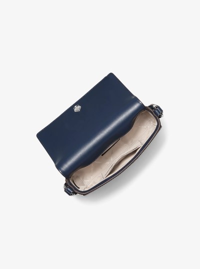 Vincent Small Saffiano Leather Crossbody Bag With Signature Logo Card Case