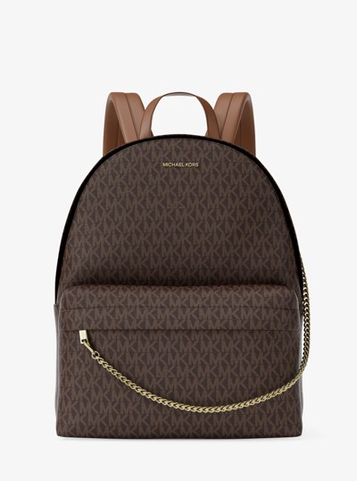Grand sac &agrave; dos Slater &agrave; logo Signature in BRUN | Michael Kors