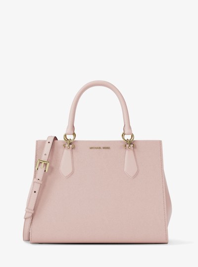 Bolso satchel Marilyn mediano en piel Saffiano in ROS&Aacute;CEO POLVORIENTO | Michael Kors