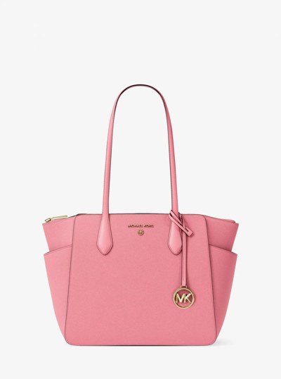 Sac fourre-tout Marilyn de taille moyenne en cuir Saffiano in &OElig;ILLET | Michael Kors