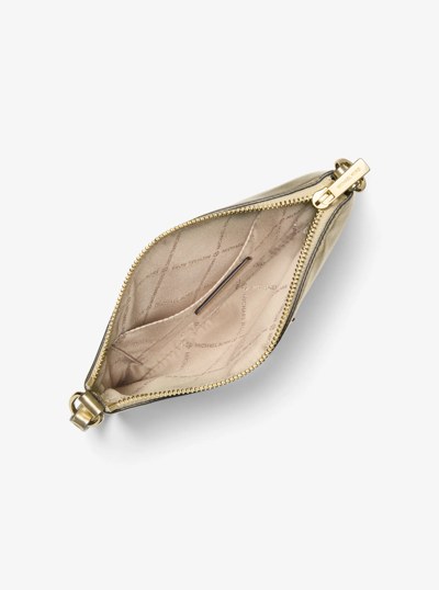 Jet Set Small Metallic Wristlet in PALE GOLD | Michael Kors