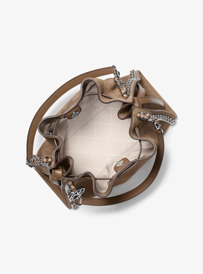 Bolso de hombro Mina grande de gamuza con cadena in MADERA FLOTANTE | Michael Kors