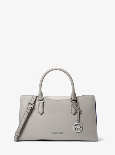 Arden Medium Top-Zip Satchel in PEARL GREY | Michael Kors