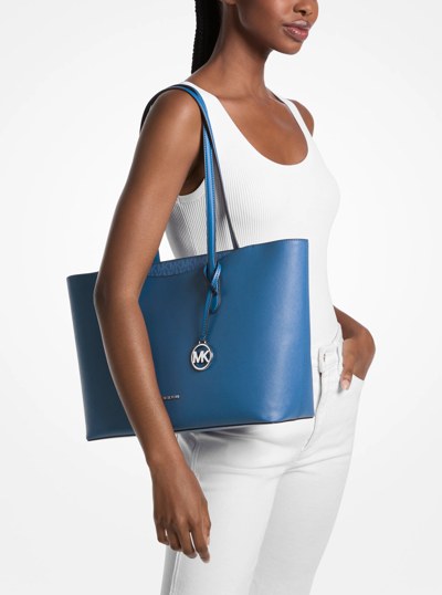 Arden Large Top-Zip Tote Bag in GALAXY BLUE | Michael Kors