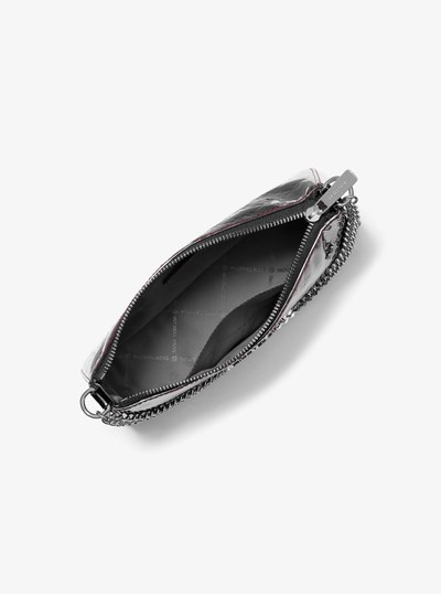 Jet Set Patent Logo Debossed Pochette and Card Case Gift Set in BLACK | Michael Kors