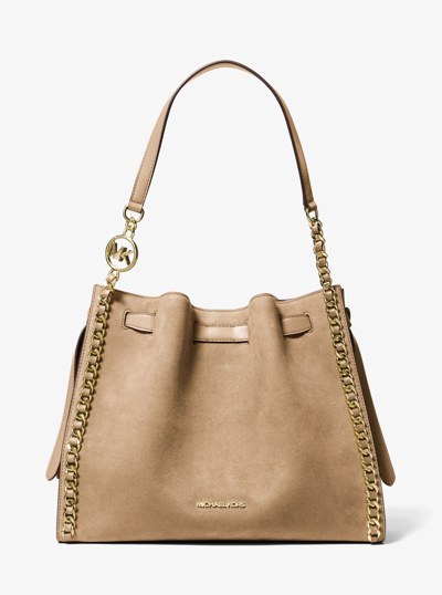 Mina Large Chain Shoulder Bag in CAMEL | Michael Kors