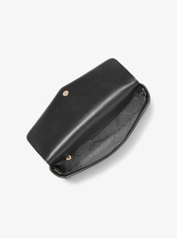 Kacey Medium Signature Logo and Leopard Print Calf Hair Shoulder Bag