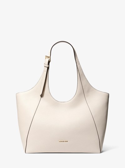 Bolso tote Bernie grande de piel granulada in CREMA CLARO | Michael Kors