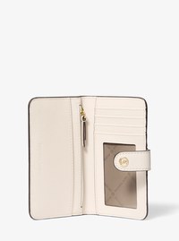 Porte-billets Jet Set Travel de taille moyenne en cuir grain&eacute;