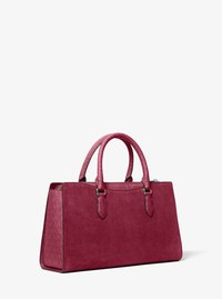 Arden Medium Signature Logo Top-Zip Satchel