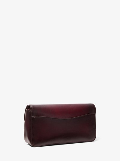 Kacey Medium Burnished Shoulder Bag in MAROON | Michael Kors