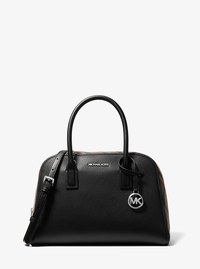 Ashton Medium Smooth And Plaid Wool Blend Satchel