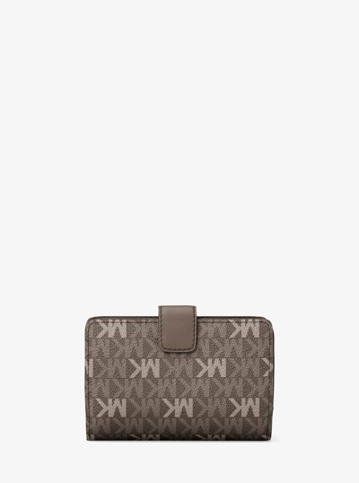 Jet Set Travel Medium Signature Logo Billfold Wallet in MUSHROOM | Michael Kors
