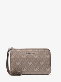 Jet Set Travel Small Signature Logo Wristlet