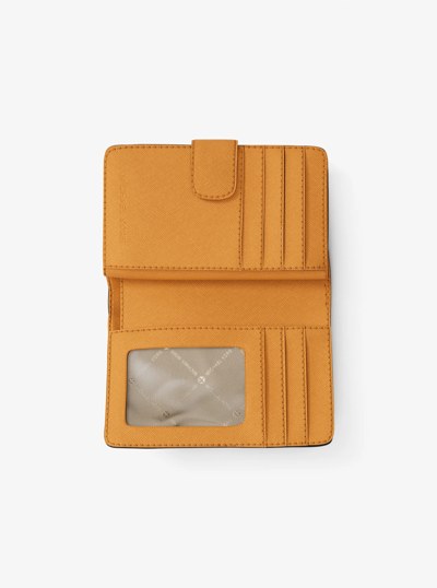 Medium Crossgrain Leather Wallet in RADIANT ORANGE | Michael Kors