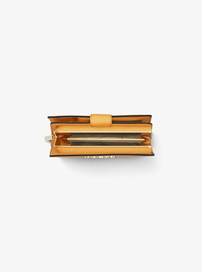 Medium Crossgrain Leather Wallet in RADIANT ORANGE | Michael Kors
