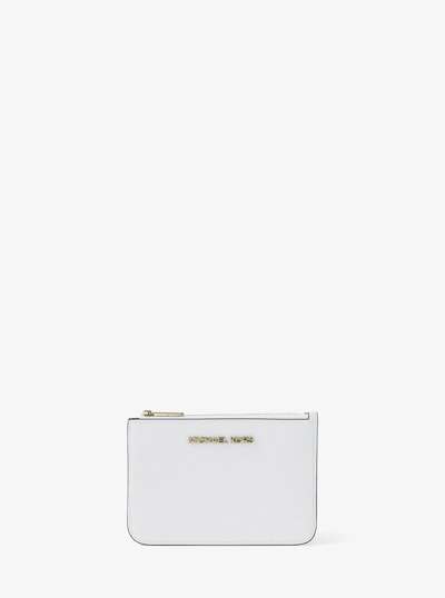 Petit porte-monnaie Jet Set Travel en cuir Saffiano in BLANC OPTIQUE | Michael Kors