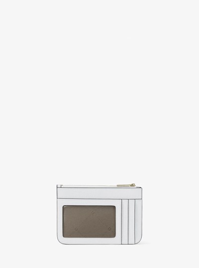 Petit porte-monnaie Jet Set Travel en cuir Saffiano in BLANC OPTIQUE | Michael Kors