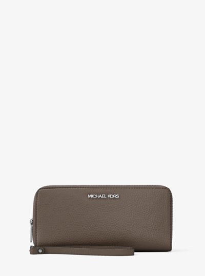 Grand portefeuille continental en cuir grain&eacute; in CHAMPIGNON | Michael Kors